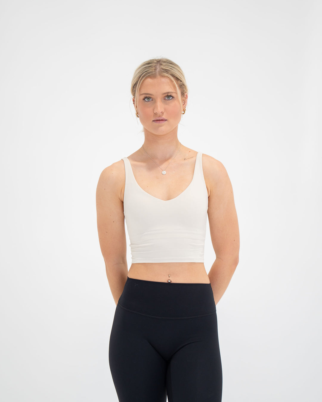Form V Neck Crop Top