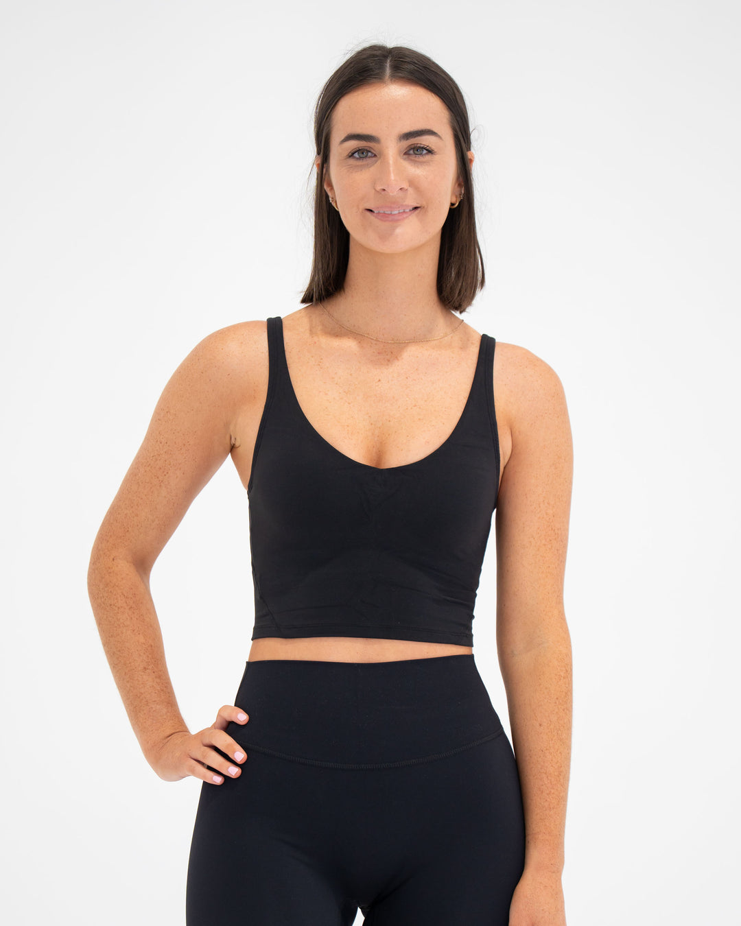Form V Neck Crop Top