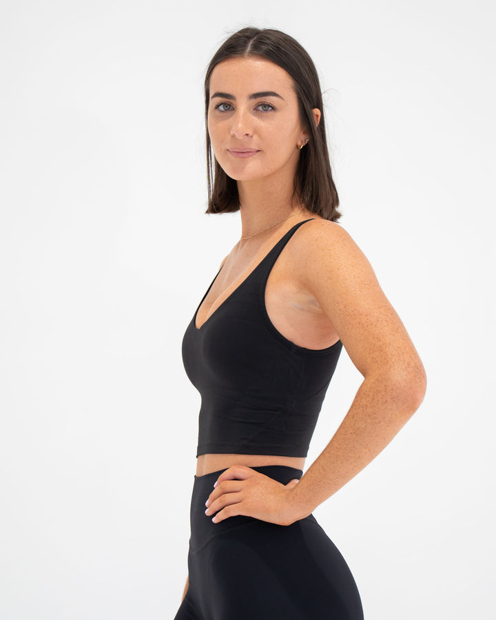 Form V Neck Crop Top
