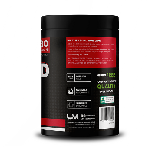 Ascend Pre-Workout Non-Stim Watermelon Wonder by UM Sports | Previously In-Cel Pre-Workout Urban Muscle