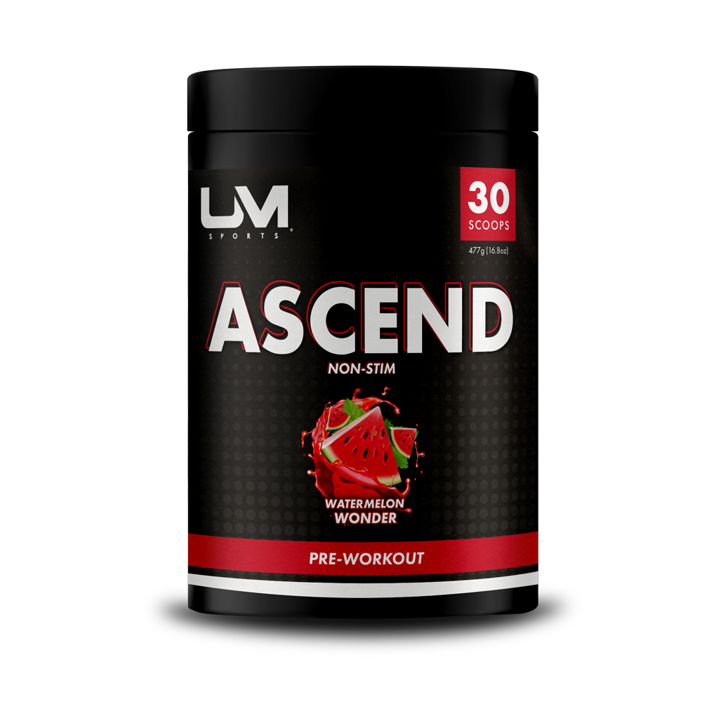 Ascend Pre-Workout Non-Stim Watermelon Wonder by UM Sports | Previously In-Cel Pre-Workout Urban Muscle