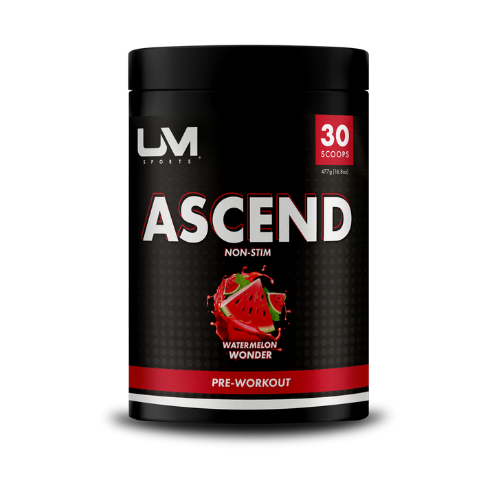 Ascend Pre-Workout Non-Stim Watermelon Wonder by UM Sports | Previously In-Cel Pre-Workout Urban Muscle